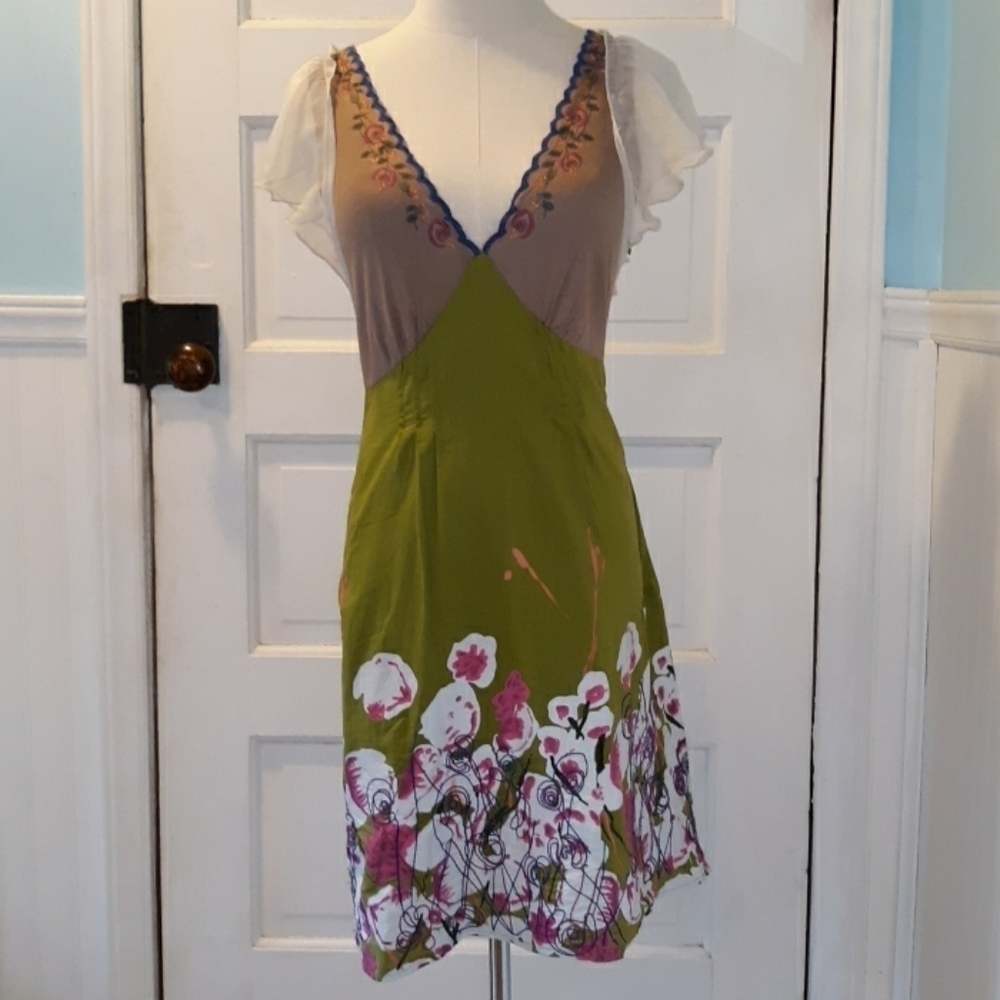 Aryeh small moss boho bohemian hippie dress